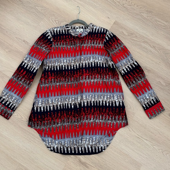 ZURI Women’s Red AC/DC Cotton Tunic Sz Med - Picture 5 of 9